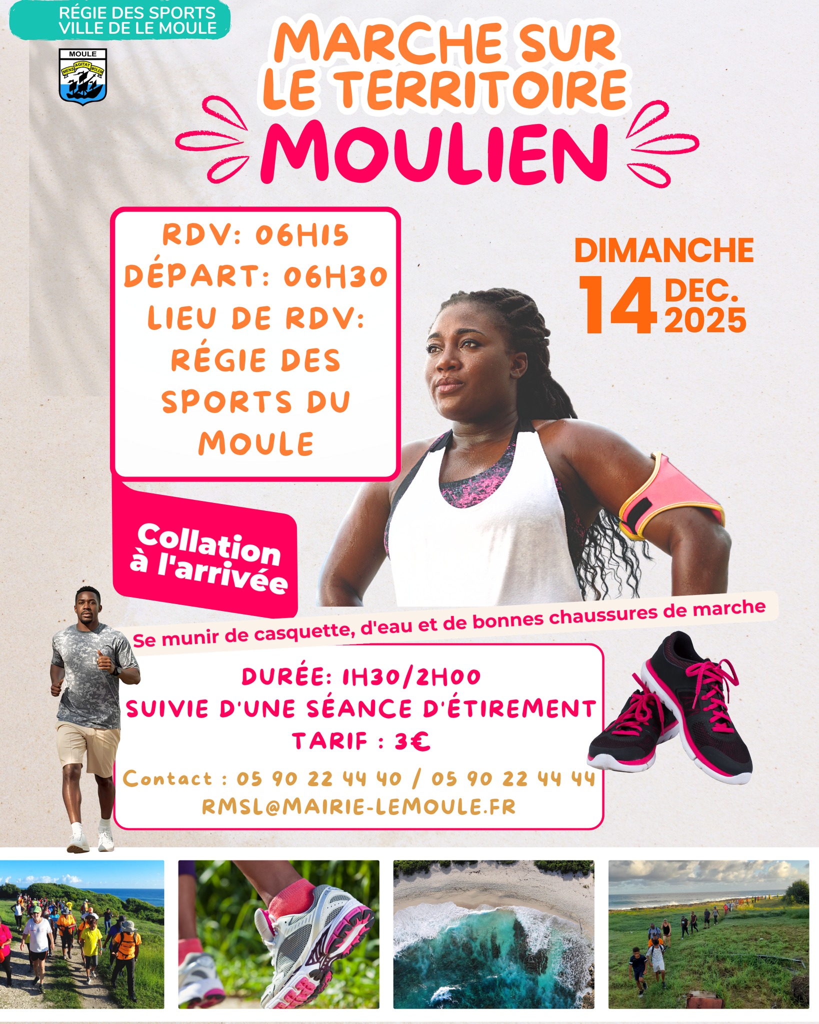 Marche sur le littoral moulien