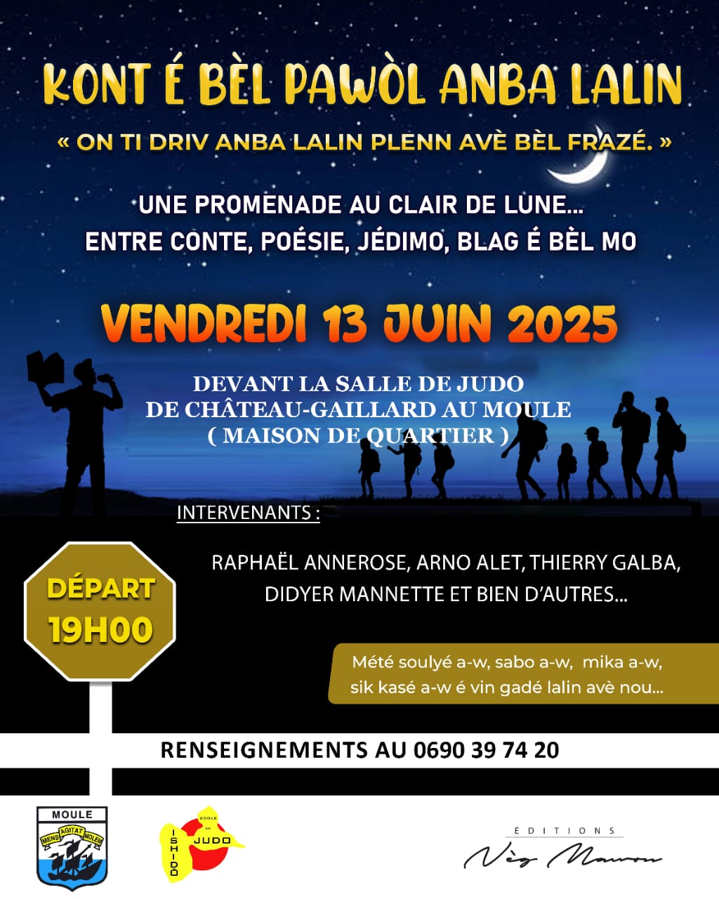 kont é bèl pawòl anba lalin