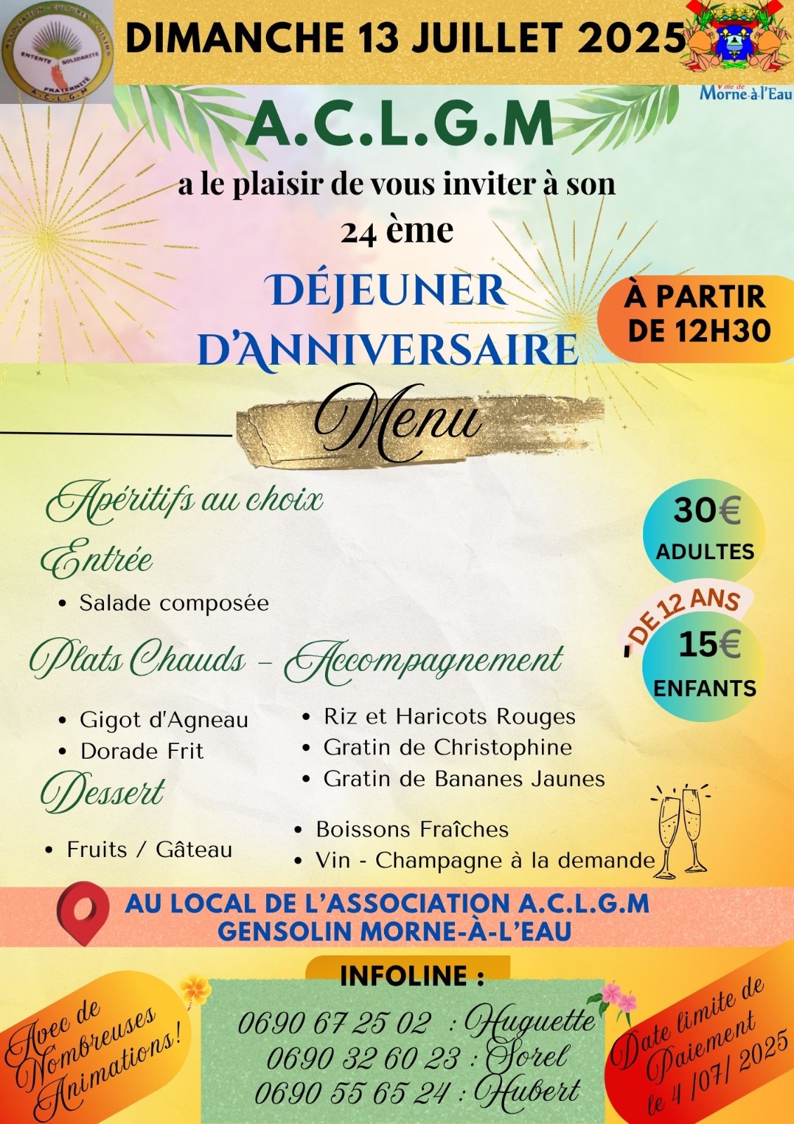Déjeuner Anniversaire ACLGM