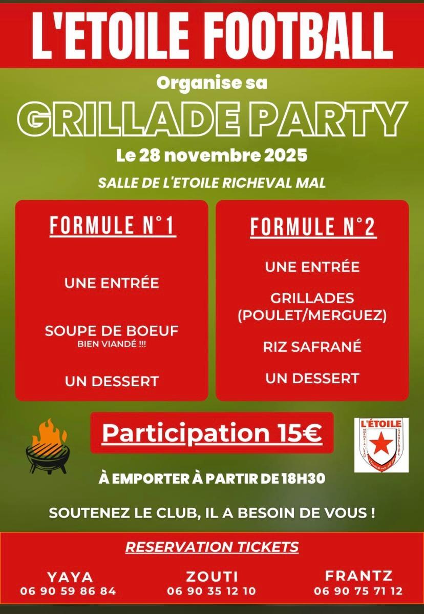 Grillage Party Etoile de Morne à l'Eau