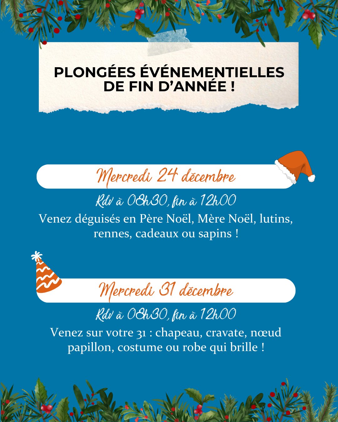 Plongées événementielles de fin d’année !
